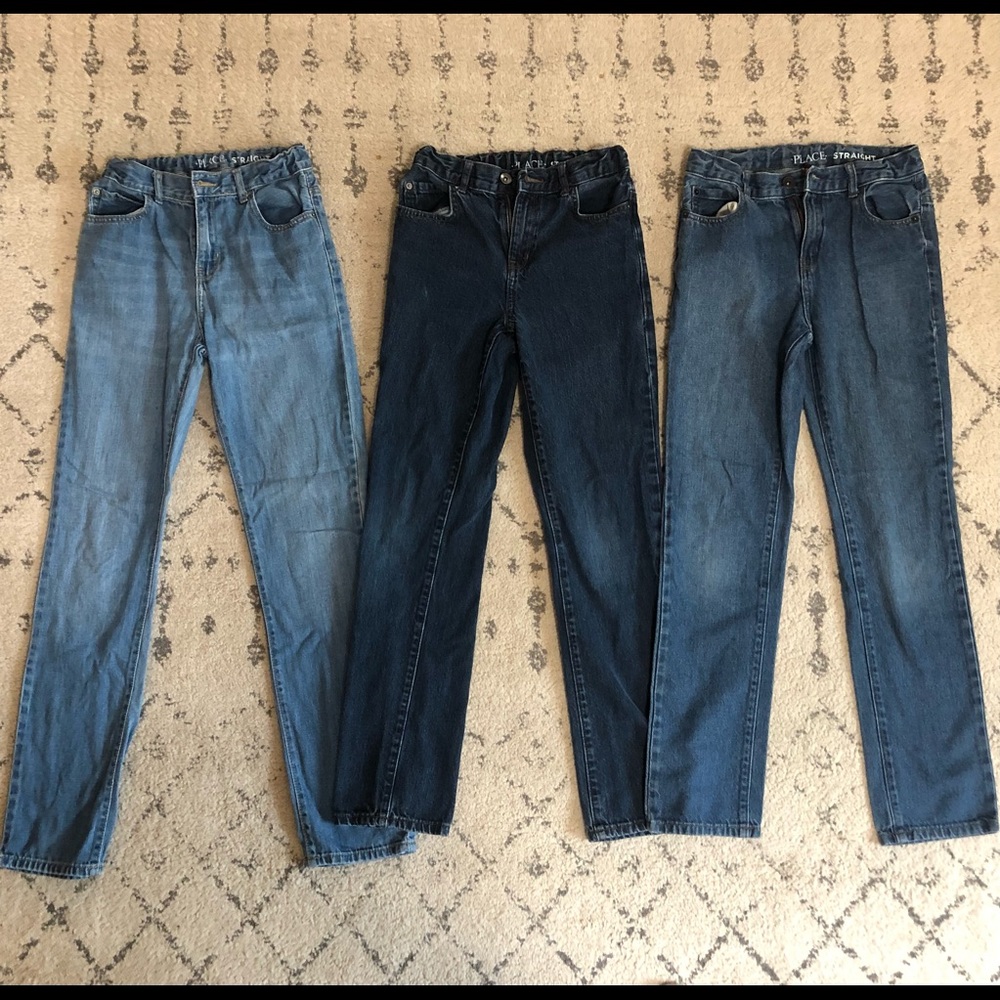 LOT OF 3-Children’s Place Boys Jeans-SIZE 14 SLIM STRAIGHT 👖